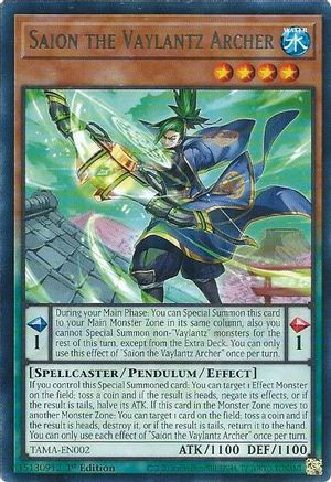 Saion the Vaylantz Archer (TAMA-EN002) - Tactical Masters 1st Edition - Premium Yugioh Single from Konami - Just $0.08! Shop now at Game Crave Tournament Store
