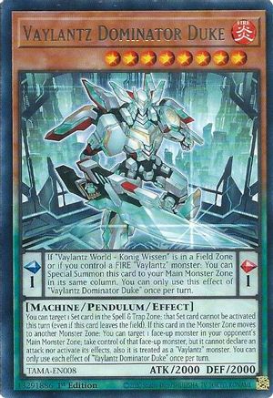 Vaylantz Dominator Duke (TAMA-EN008) - Tactical Masters 1st Edition - Premium Yugioh Single from Konami - Just $0.08! Shop now at Game Crave Tournament Store