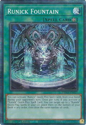 Runick Fountain (CR) (TAMA-EN027) - Tactical Masters 1st Edition - Premium Yugioh Single from Konami - Just $13.82! Shop now at Game Crave Tournament Store