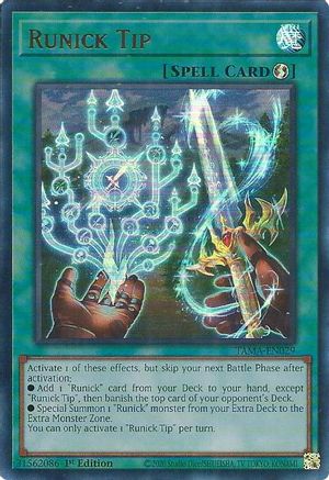 Runick Tip (TAMA-EN029) - Tactical Masters 1st Edition - Premium Yugioh Single from Konami - Just $1.17! Shop now at Game Crave Tournament Store