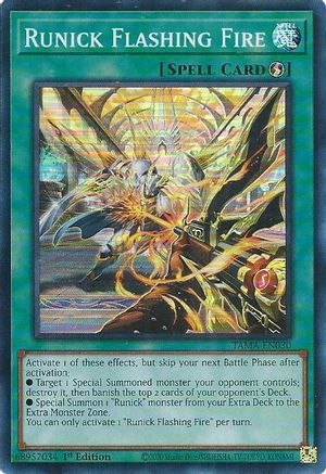 Runick Flashing Fire (TAMA-EN030) - Tactical Masters 1st Edition - Premium Yugioh Single from Konami - Just $0.37! Shop now at Game Crave Tournament Store
