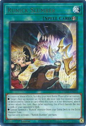 Runick Slumber (TAMA-EN034) - Tactical Masters 1st Edition - Premium Yugioh Single from Konami - Just $0.25! Shop now at Game Crave Tournament Store