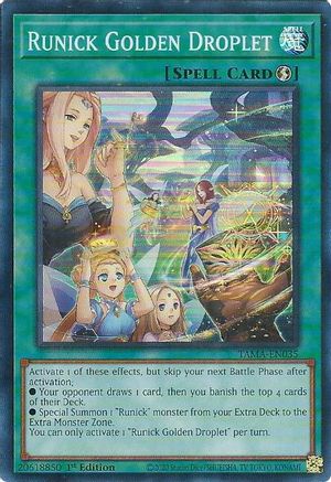 Runick Golden Droplet (TAMA-EN035) - Tactical Masters 1st Edition - Premium Yugioh Single from Konami - Just $0.25! Shop now at Game Crave Tournament Store