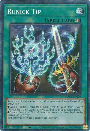 Runick Tip (CR) (TAMA-EN029) - Tactical Masters 1st Edition - Premium Yugioh Single from Konami - Just $13.05! Shop now at Game Crave Tournament Store