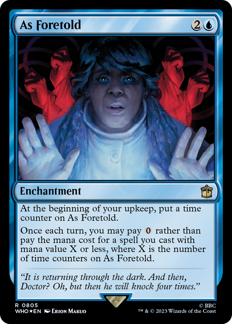 As Foretold (WHO-805) - Doctor Who Foil - Premium MTG Single from Wizards of the Coast - Just $0.19! Shop now at Game Crave Tournament Store