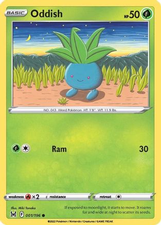 Oddish 1/196 - Lost Origin - Premium Pokemon Single from Nintendo - Just $0.25! Shop now at Game Crave Tournament Store