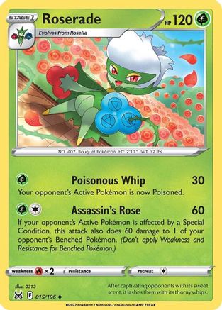 Roserade 15/196 - Lost Origin - Premium Pokemon Single from Nintendo - Just $0.25! Shop now at Game Crave Tournament Store