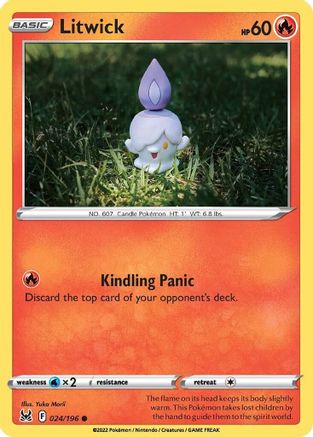 Litwick 24/196 - Lost Origin - Premium Pokemon Single from Nintendo - Just $0.25! Shop now at Game Crave Tournament Store