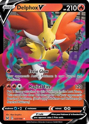 Delphox V 27/196 - Lost Origin Holofoil - Premium Pokemon Single from Nintendo - Just $0.50! Shop now at Game Crave Tournament Store