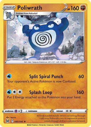 Poliwrath 85/196 - Lost Origin - Premium Pokemon Single from Nintendo - Just $0.50! Shop now at Game Crave Tournament Store