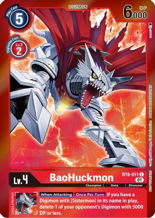 BaoHuckmon (Event Pack 3) (BT6-011) - Double Diamond Foil - Premium Digimon Single from Bandai - Just $2.08! Shop now at Game Crave Tournament Store