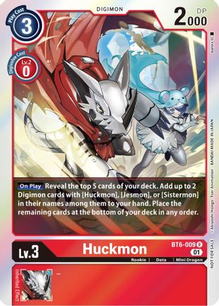 Huckmon (Event Pack 3) (BT6-009) - Double Diamond Foil - Premium Digimon Single from Bandai - Just $2.53! Shop now at Game Crave Tournament Store