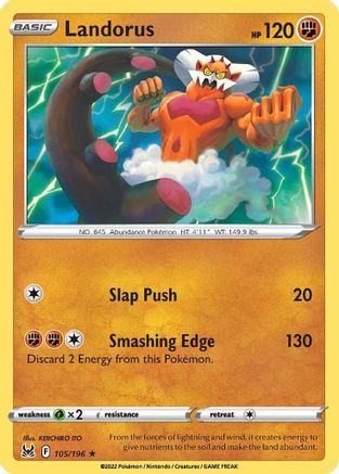 Landorus 105/196 - Lost Origin - Premium Pokemon Single from Nintendo - Just $0.50! Shop now at Game Crave Tournament Store