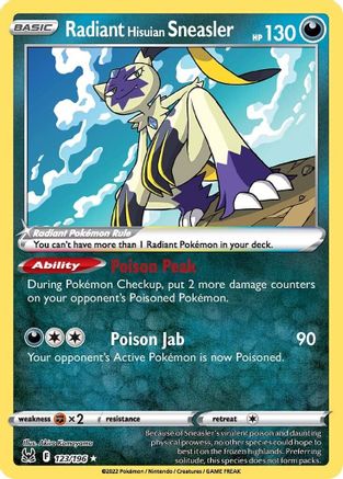 Radiant Hisuian Sneasler 123/196 - Lost Origin Holofoil - Premium Pokemon Single from Nintendo - Just $0.50! Shop now at Game Crave Tournament Store