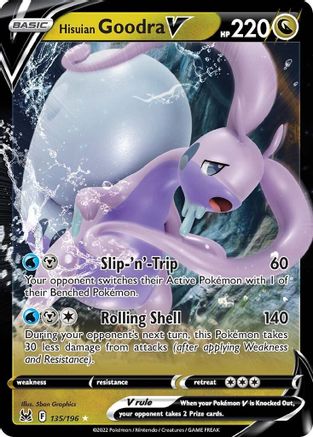 Hisuian Goodra V 135/196 - Lost Origin Holofoil - Premium Pokemon Single from Nintendo - Just $0.50! Shop now at Game Crave Tournament Store