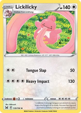 Lickilicky 139/196 - Lost Origin - Premium Pokemon Single from Nintendo - Just $0.25! Shop now at Game Crave Tournament Store