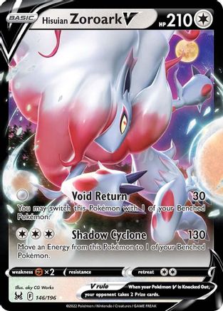 Hisuian Zoroark V 146/196 - Lost Origin Holofoil - Premium Pokemon Single from Nintendo - Just $0.53! Shop now at Game Crave Tournament Store