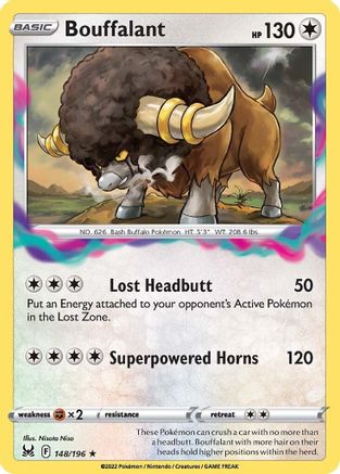 Bouffalant 148/196 - Lost Origin - Premium Pokemon Single from Nintendo - Just $0.50! Shop now at Game Crave Tournament Store