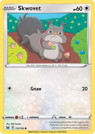 Skwovet 150/196 - Lost Origin - Premium Pokemon Single from Nintendo - Just $0.25! Shop now at Game Crave Tournament Store