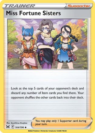 Miss Fortune Sisters 164/196 - Lost Origin - Premium Pokemon Single from Nintendo - Just $0.25! Shop now at Game Crave Tournament Store