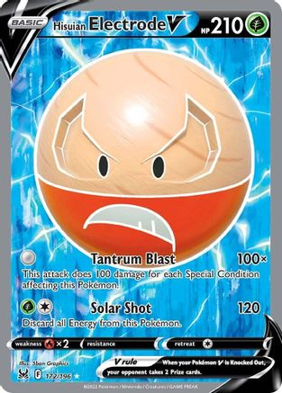 Hisuian Electrode V 172/196 - Lost Origin Holofoil - Premium Pokemon Single from Nintendo - Just $1.30! Shop now at Game Crave Tournament Store