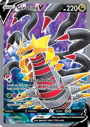 Giratina V 185/196 - Lost Origin Holofoil - Premium Pokemon Single from Nintendo - Just $5.09! Shop now at Game Crave Tournament Store