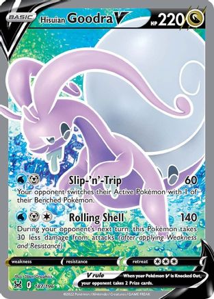 Hisuian Goodra V 187/196 - Lost Origin Holofoil - Premium Pokemon Single from Nintendo - Just $1.06! Shop now at Game Crave Tournament Store