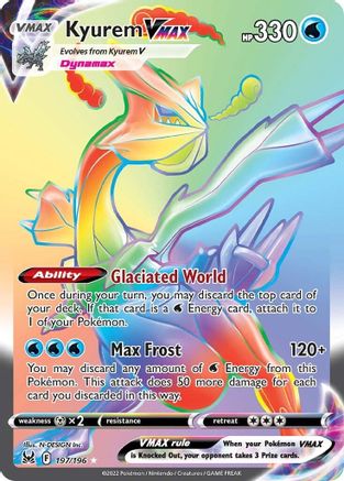 Kyurem VMAX 197/196 - Lost Origin Holofoil - Premium Pokemon Single from Nintendo - Just $6.14! Shop now at Game Crave Tournament Store