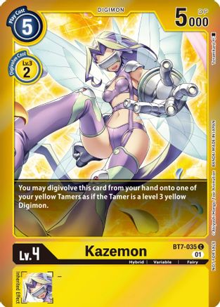 Kazemon (Event Pack 3) (BT7-035) - Next Adventure Foil - Premium Digimon Single from Bandai - Just $0.78! Shop now at Game Crave Tournament Store