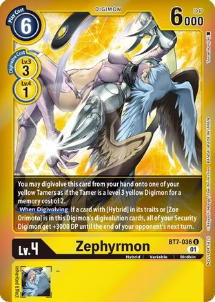 Zephyrmon (Event Pack 3) (BT7-036) - Next Adventure Foil - Premium Digimon Single from Bandai - Just $1.29! Shop now at Game Crave Tournament Store