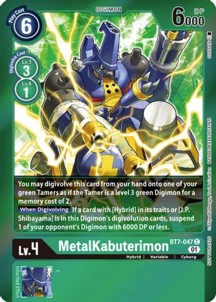 MetalKabuterimon (Event Pack 3) (BT7-047) - Next Adventure Foil - Premium Digimon Single from Bandai - Just $0.91! Shop now at Game Crave Tournament Store