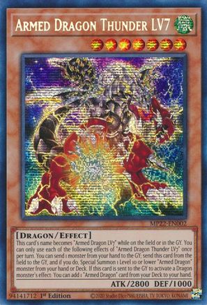 Armed Dragon Thunder LV7 (MP22-EN002) - 2022 Tin of the Pharaoh's Gods 1st Edition - Premium Yugioh Single from Konami - Just $0.25! Shop now at Game Crave Tournament Store