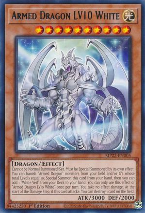 Armed Dragon LV10 White (MP22-EN005) - 2022 Tin of the Pharaoh's Gods 1st Edition - Premium Yugioh Single from Konami - Just $0.08! Shop now at Game Crave Tournament Store