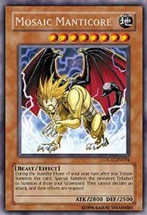 Mosaic Manticore (CSOC-EN094) - Crossroads of Chaos 1st Edition - Premium Yugioh Single from Konami - Just $0.26! Shop now at Game Crave Tournament Store