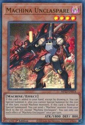 Machina Unclaspare (MP22-EN014) - 2022 Tin of the Pharaoh's Gods 1st Edition - Premium Yugioh Single from Konami - Just $0.25! Shop now at Game Crave Tournament Store