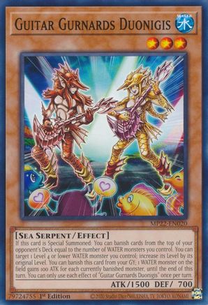 Guitar Gurnards Duonigis (MP22-EN020) - 2022 Tin of the Pharaoh's Gods 1st Edition - Premium Yugioh Single from Konami - Just $0.25! Shop now at Game Crave Tournament Store