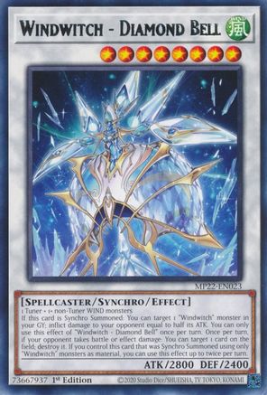 Windwitch - Diamond Bell (MP22-EN023) - 2022 Tin of the Pharaoh's Gods 1st Edition - Premium Yugioh Single from Konami - Just $0.25! Shop now at Game Crave Tournament Store
