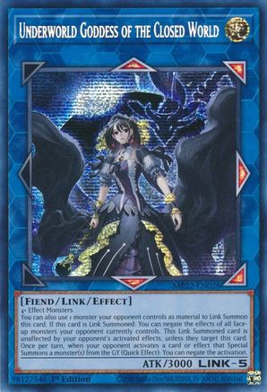 Underworld Goddess of the Closed World (MP22-EN028) - 2022 Tin of the Pharaoh's Gods 1st Edition - Premium Yugioh Single from Konami - Just $1.60! Shop now at Game Crave Tournament Store