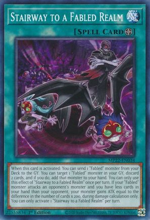 Stairway to a Fabled Realm (MP22-EN034) - 2022 Tin of the Pharaoh's Gods 1st Edition - Premium Yugioh Single from Konami - Just $0.25! Shop now at Game Crave Tournament Store
