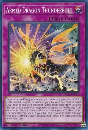 Armed Dragon Thunderbolt (MP22-EN038) - 2022 Tin of the Pharaoh's Gods 1st Edition - Premium Yugioh Single from Konami - Just $0.25! Shop now at Game Crave Tournament Store