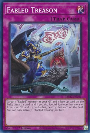 Fabled Treason (MP22-EN041) - 2022 Tin of the Pharaoh's Gods 1st Edition - Premium Yugioh Single from Konami - Just $0.25! Shop now at Game Crave Tournament Store