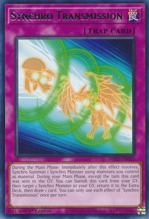 Synchro Transmission (MP22-EN053) - 2022 Tin of the Pharaoh's Gods 1st Edition - Premium Yugioh Single from Konami - Just $0.25! Shop now at Game Crave Tournament Store