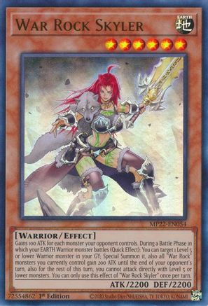 War Rock Skyler (MP22-EN054) - 2022 Tin of the Pharaoh's Gods 1st Edition - Premium Yugioh Single from Konami - Just $0.25! Shop now at Game Crave Tournament Store