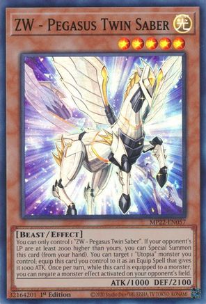 ZW - Pegasus Twin Saber (MP22-EN057) - 2022 Tin of the Pharaoh's Gods 1st Edition - Premium Yugioh Single from Konami - Just $0.25! Shop now at Game Crave Tournament Store