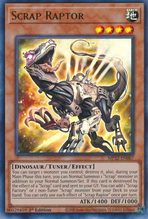 Scrap Raptor (MP22-EN067) - 2022 Tin of the Pharaoh's Gods 1st Edition - Premium Yugioh Single from Konami - Just $0.25! Shop now at Game Crave Tournament Store
