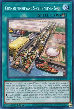 Gunkan Sushipyard Seaside Supper Spot (MP22-EN159) - 2022 Tin of the Pharaoh's Gods 1st Edition - Premium Yugioh Single from Konami - Just $0.25! Shop now at Game Crave Tournament Store