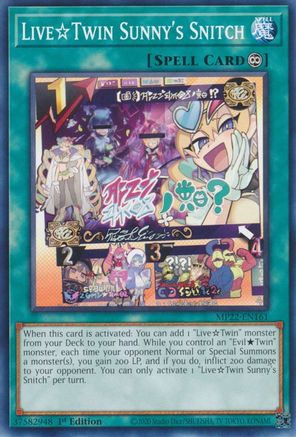 Live Twin Sunny's Snitch (MP22-EN161) - 2022 Tin of the Pharaoh's Gods 1st Edition - Premium Yugioh Single from Konami - Just $0.70! Shop now at Game Crave Tournament Store