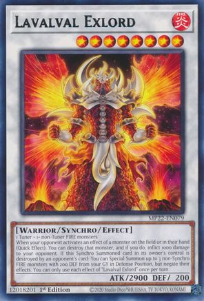 Lavalval Exlord (MP22-EN079) - 2022 Tin of the Pharaoh's Gods 1st Edition - Premium Yugioh Single from Konami - Just $0.25! Shop now at Game Crave Tournament Store