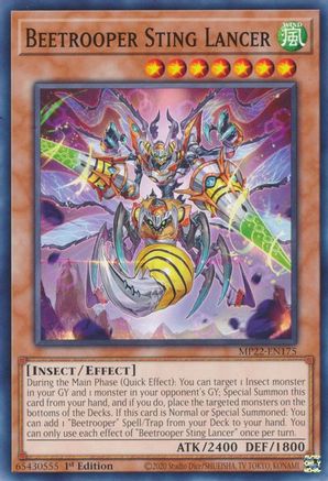 Beetrooper Sting Lancer (MP22-EN175) - 2022 Tin of the Pharaoh's Gods 1st Edition - Premium Yugioh Single from Konami - Just $0.25! Shop now at Game Crave Tournament Store