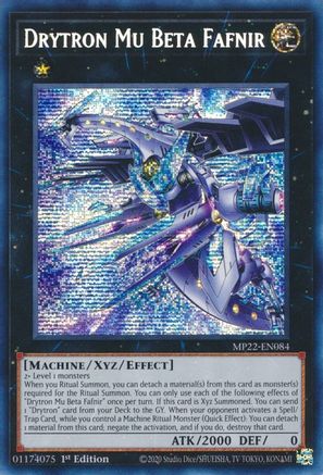 Drytron Mu Beta Fafnir (MP22-EN084) - 2022 Tin of the Pharaoh's Gods 1st Edition - Premium Yugioh Single from Konami - Just $0.25! Shop now at Game Crave Tournament Store